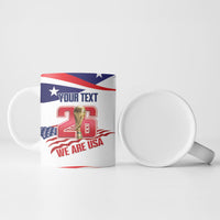 United States 2026 Soccer Custom Ceramic Mug We Are USA Go Champions Flag Waves
