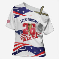 United States 2026 Soccer Custom Cross Shoulder Shirt We Are USA Go Champions Flag Waves