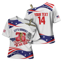 United States 2026 Soccer Custom Cross Shoulder Shirt We Are USA Go Champions Flag Waves