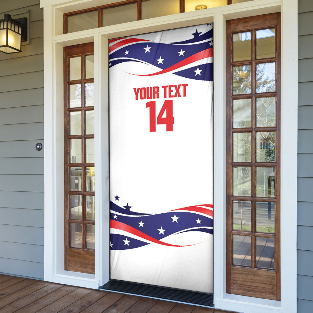 United States 2026 Soccer Custom Door Cover We Are USA Go Champions Flag Waves