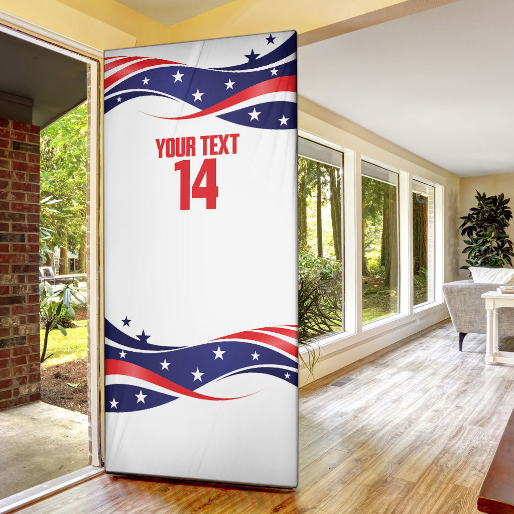 United States 2026 Soccer Custom Door Cover We Are USA Go Champions Flag Waves