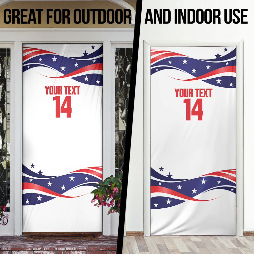 United States 2026 Soccer Custom Door Cover We Are USA Go Champions Flag Waves