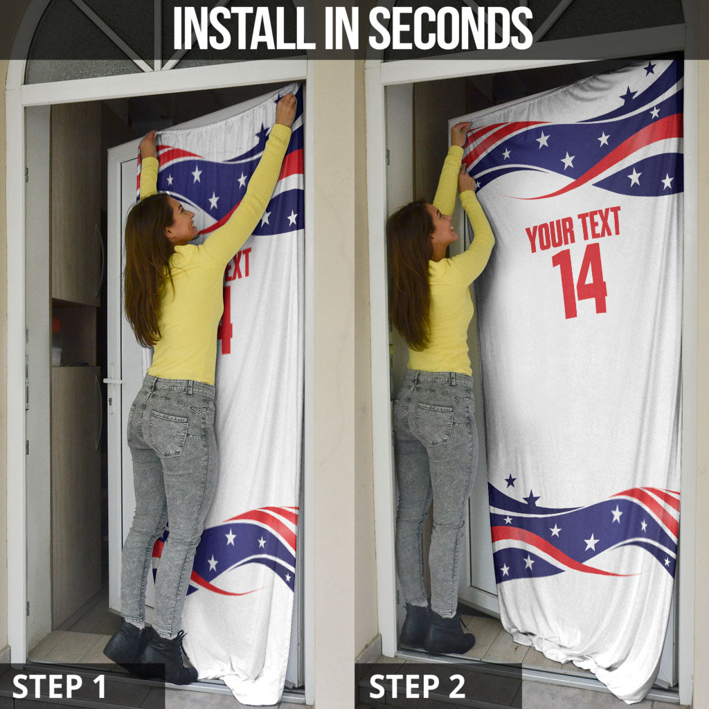 United States 2026 Soccer Custom Door Cover We Are USA Go Champions Flag Waves
