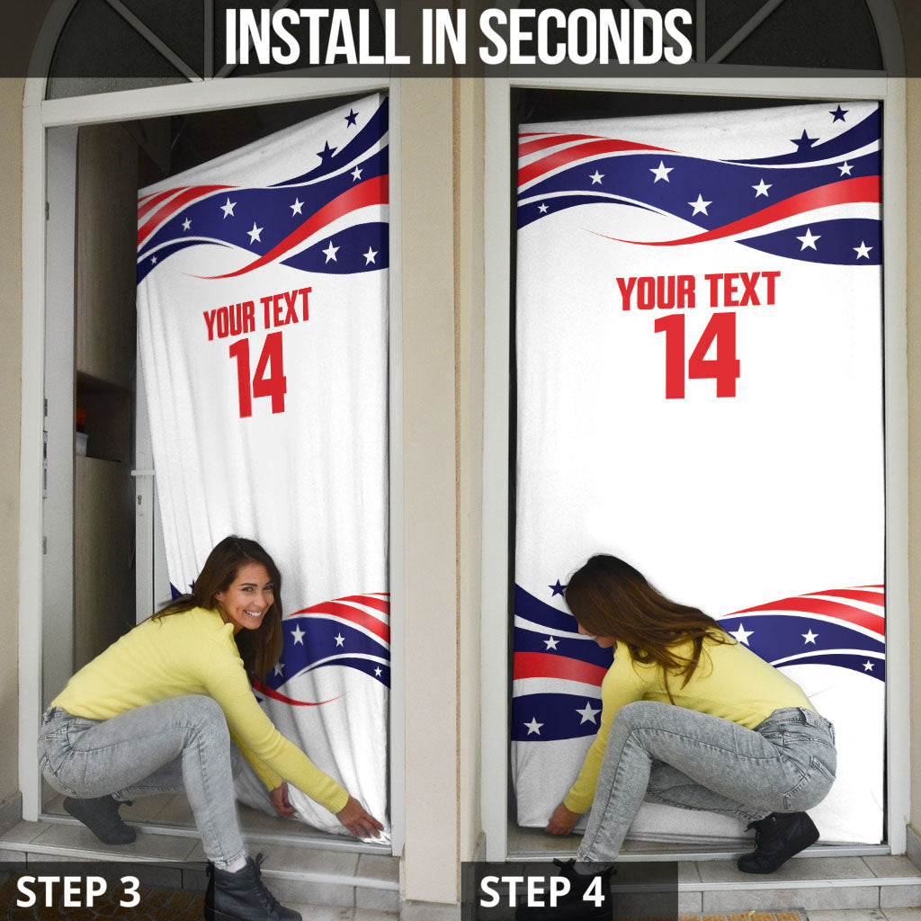 United States 2026 Soccer Custom Door Cover We Are USA Go Champions Flag Waves