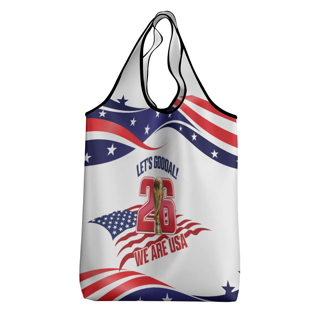 United States 2026 Soccer Grocery Bag We Are USA Go Champions Flag Waves