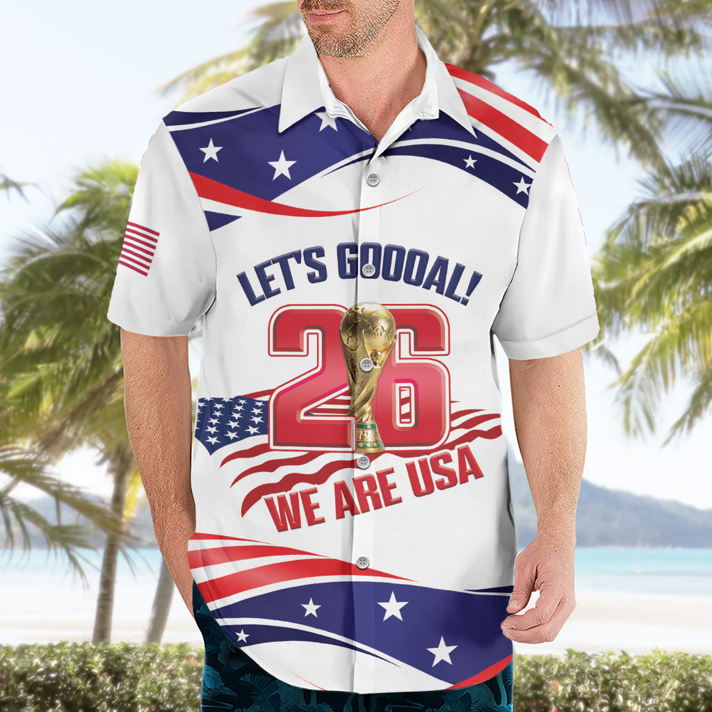 United States 2026 Soccer Custom Hawaiian Shirt We Are USA Go Champions Flag Waves