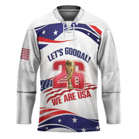United States 2026 Soccer Custom Hockey Jersey We Are USA Go Champions Flag Waves