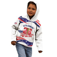 United States 2026 Soccer Custom Kid Hoodie We Are USA Go Champions Flag Waves