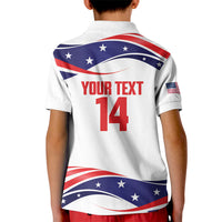 United States 2026 Soccer Custom Kid Polo Shirt We Are USA Go Champions Flag Waves