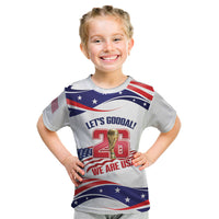 United States 2026 Soccer Custom Kid T Shirt We Are USA Go Champions Flag Waves