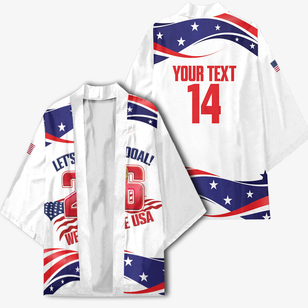 United States 2026 Soccer Custom Kimono We Are USA Go Champions Flag Waves