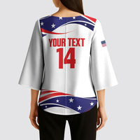 United States 2026 Soccer Custom Kimono Sleeve Blouse We Are USA Go Champions Flag Waves