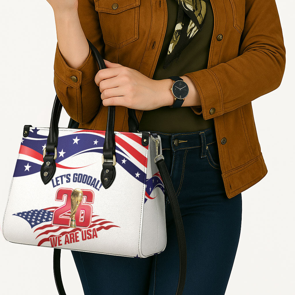 United States 2026 Soccer Leather Bag We Are USA Go Champions Flag Waves