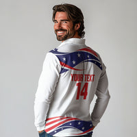 United States 2026 Soccer Custom Long Sleeve Polo Shirt We Are USA Go Champions Flag Waves