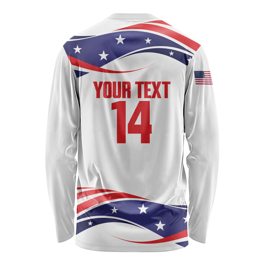 United States 2026 Soccer Custom Long Sleeve Shirt We Are USA Go Champions Flag Waves