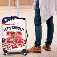 United States 2026 Soccer Luggage Cover We Are USA Go Champions Flag Waves