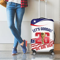 United States 2026 Soccer Luggage Cover We Are USA Go Champions Flag Waves