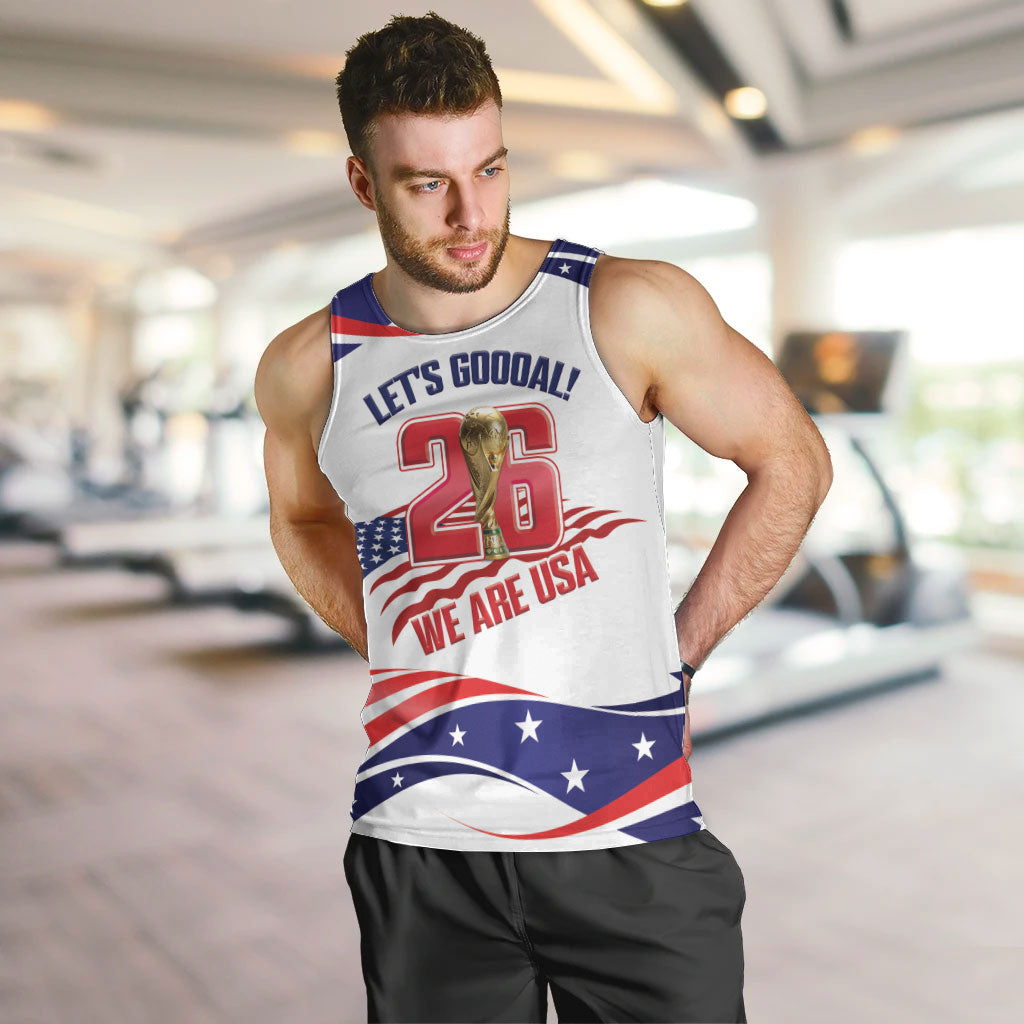 United States 2026 Soccer Custom Men Tank Top We Are USA Go Champions Flag Waves
