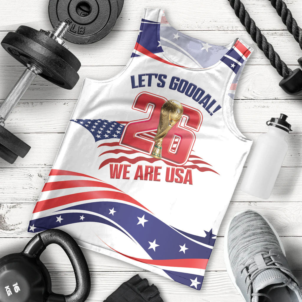 United States 2026 Soccer Custom Men Tank Top We Are USA Go Champions Flag Waves