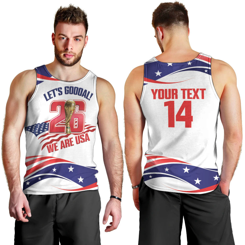 United States 2026 Soccer Custom Men Tank Top We Are USA Go Champions Flag Waves