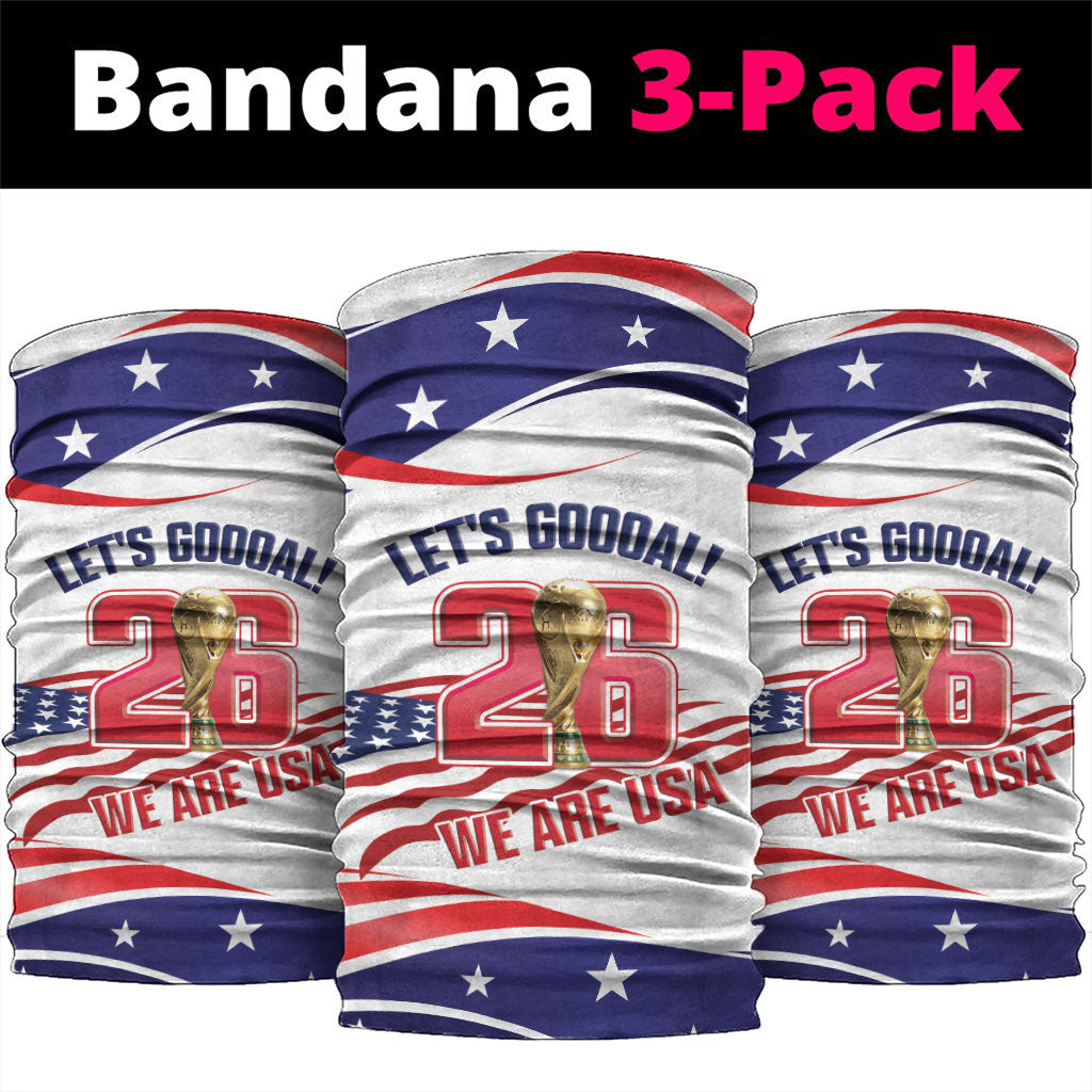 United States 2026 Soccer Neck Gaiter We Are USA Go Champions Flag Waves