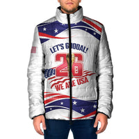 United States 2026 Soccer Custom Padded Jacket We Are USA Go Champions Flag Waves