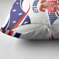 United States 2026 Soccer Pillow Cover We Are USA Go Champions Flag Waves