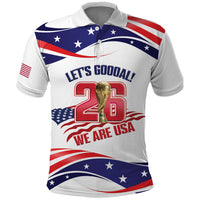 United States 2026 Soccer Custom Polo Shirt We Are USA Go Champions Flag Waves