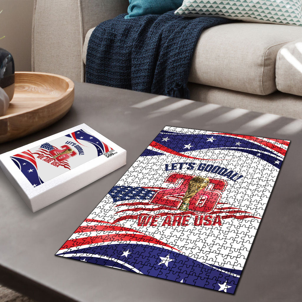 United States 2026 Soccer Puzzle We Are USA Go Champions Flag Waves