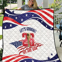 United States 2026 Soccer Quilt We Are USA Go Champions Flag Waves
