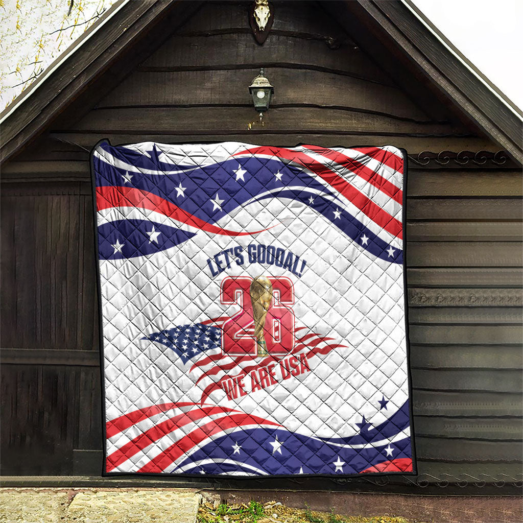 United States 2026 Soccer Quilt We Are USA Go Champions Flag Waves