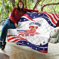 United States 2026 Soccer Quilt We Are USA Go Champions Flag Waves