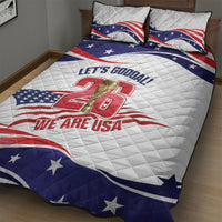 United States 2026 Soccer Quilt Bed Set We Are USA Go Champions Flag Waves