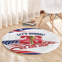 United States 2026 Soccer Round Carpet We Are USA Go Champions Flag Waves