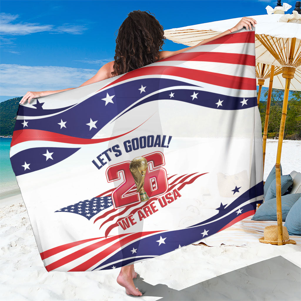 United States 2026 Soccer Sarong We Are USA Go Champions Flag Waves