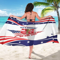United States 2026 Soccer Sarong We Are USA Go Champions Flag Waves