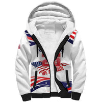 United States 2026 Soccer Custom Sherpa Hoodie We Are USA Go Champions Flag Waves