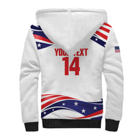 United States 2026 Soccer Custom Sherpa Hoodie We Are USA Go Champions Flag Waves