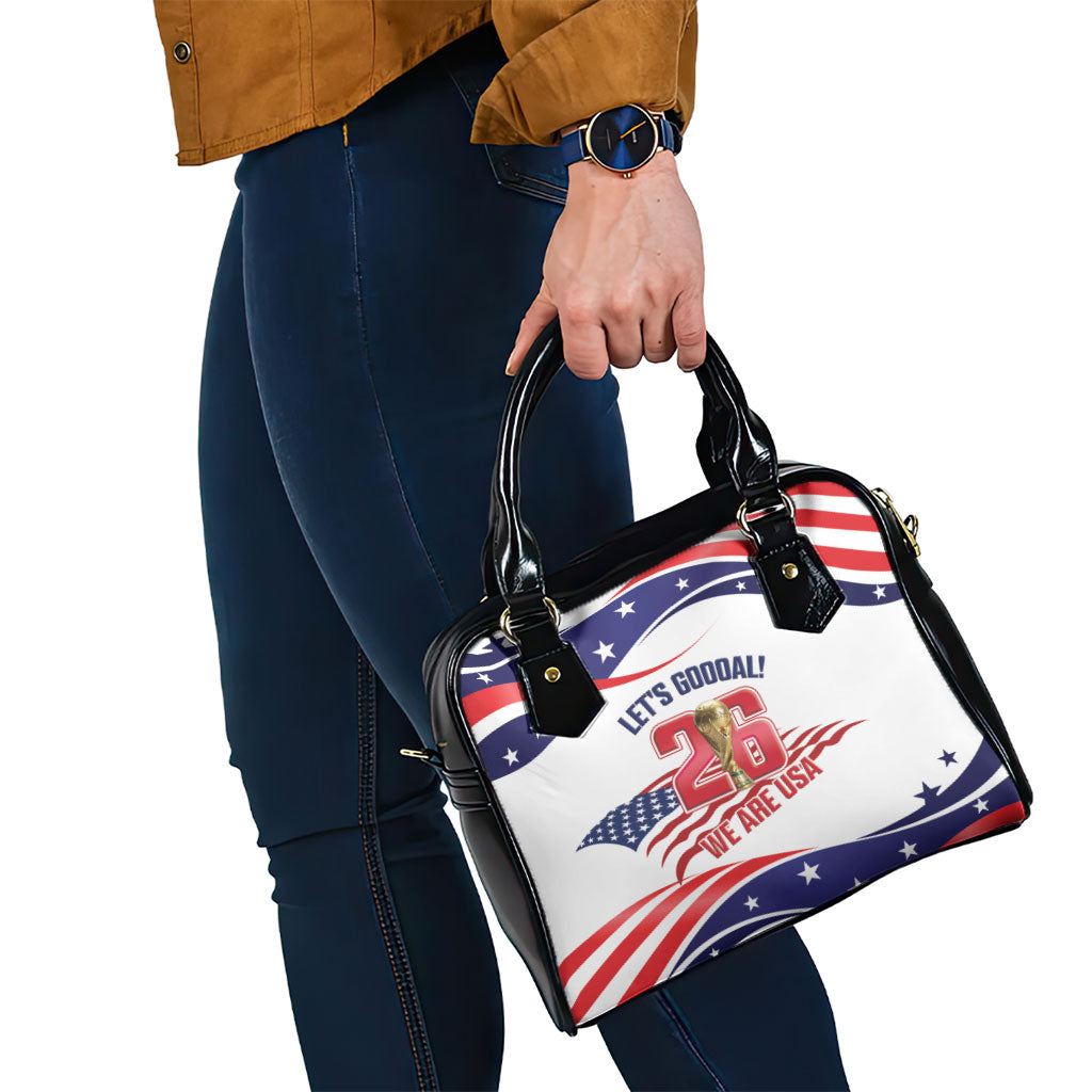United States 2026 Soccer Shoulder Handbag We Are USA Go Champions Flag Waves