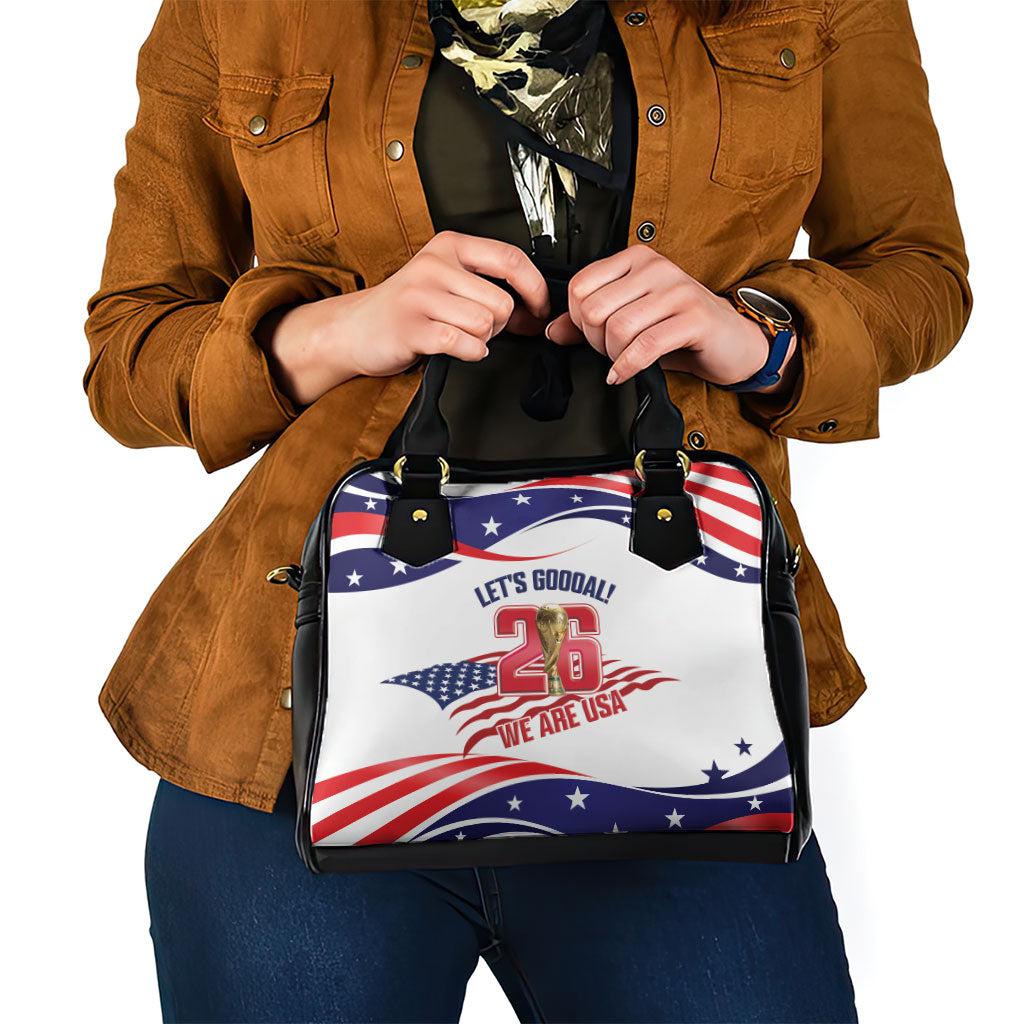 United States 2026 Soccer Shoulder Handbag We Are USA Go Champions Flag Waves