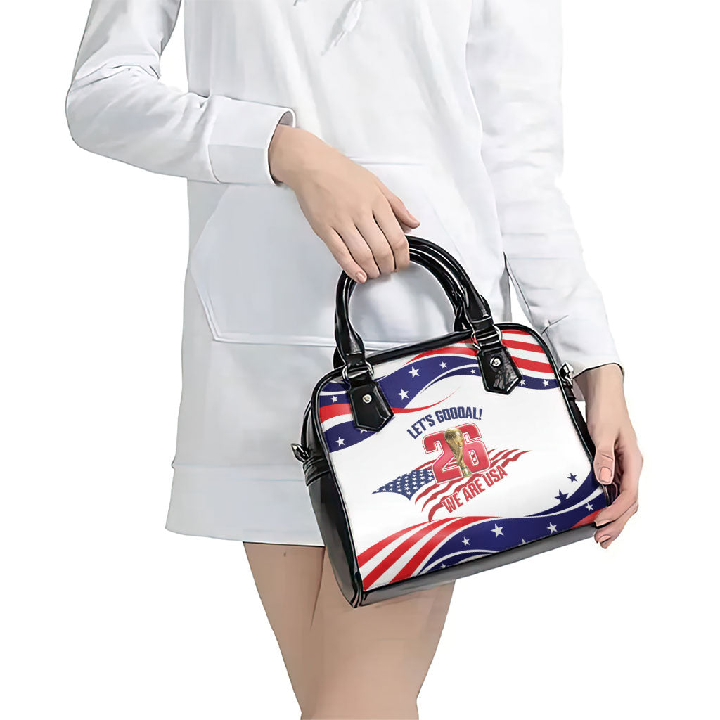United States 2026 Soccer Shoulder Handbag We Are USA Go Champions Flag Waves