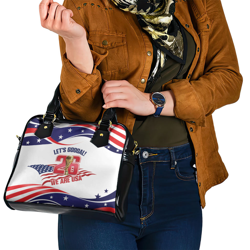United States 2026 Soccer Shoulder Handbag We Are USA Go Champions Flag Waves