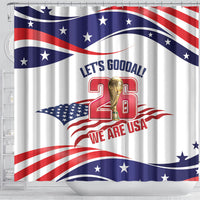 United States 2026 Soccer Shower Curtain We Are USA Go Champions Flag Waves