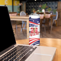 United States 2026 Soccer Custom Skinny Tumbler We Are USA Go Champions Flag Waves