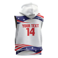 United States 2026 Soccer Custom Sleeveless Hoodie We Are USA Go Champions Flag Waves