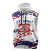 United States 2026 Soccer Custom Sleeveless Zip Hoodie We Are USA Go Champions Flag Waves