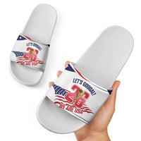 United States 2026 Soccer Slide Sandals We Are USA Go Champions Flag Waves