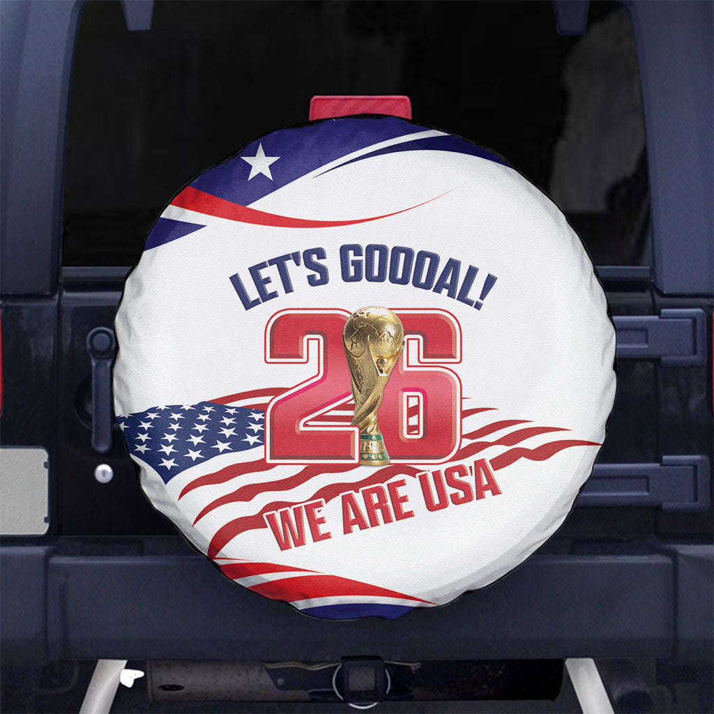 United States 2026 Soccer Spare Tire Cover We Are USA Go Champions Flag Waves