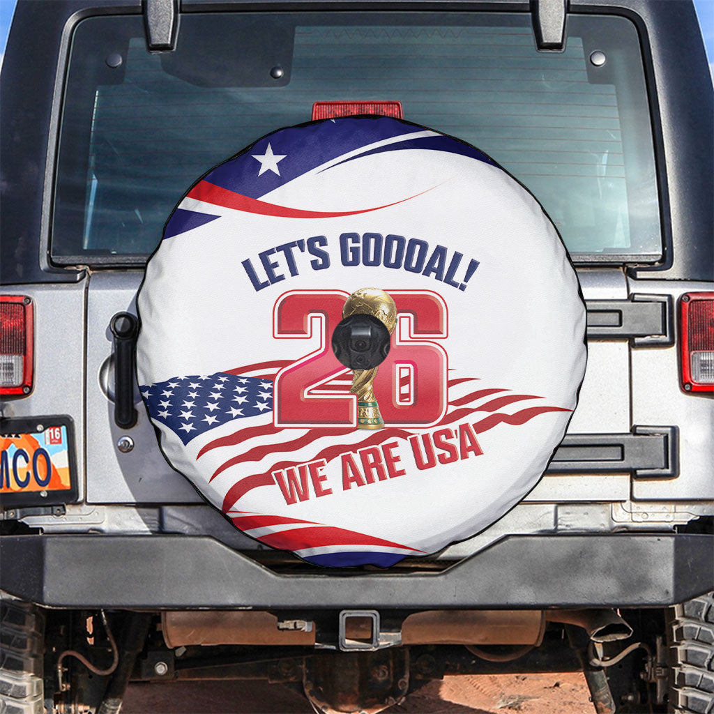 United States 2026 Soccer Spare Tire Cover We Are USA Go Champions Flag Waves