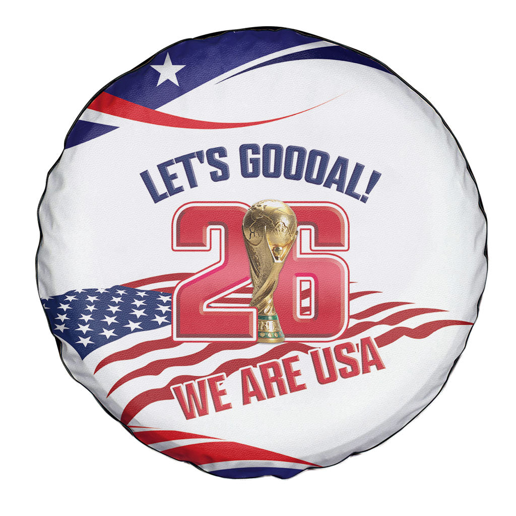 United States 2026 Soccer Spare Tire Cover We Are USA Go Champions Flag Waves